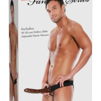 Duté pripínacie dildo Chocolate Dream 25 cm