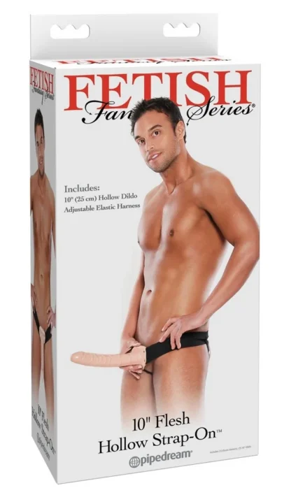 Duté pripínacie dildo Flesh 25 cm