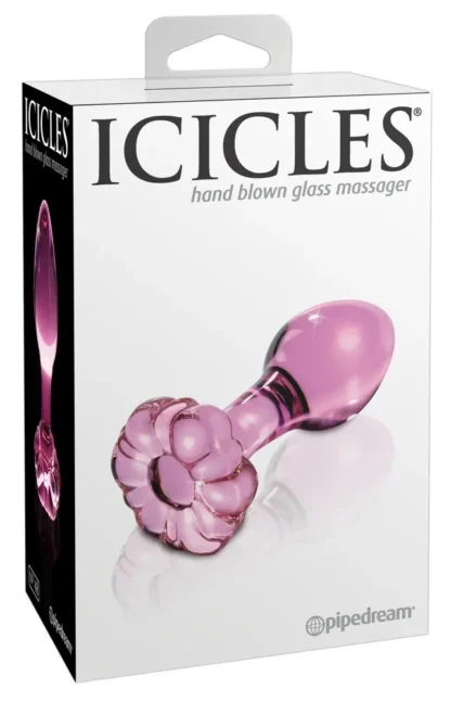 Sklenený análny kolík Icicles No. 48