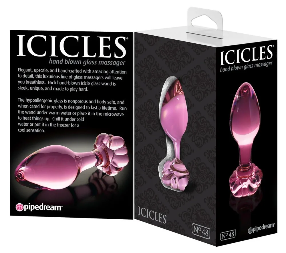 Sklenený análny kolík Icicles No. 48 – Obrázok 6