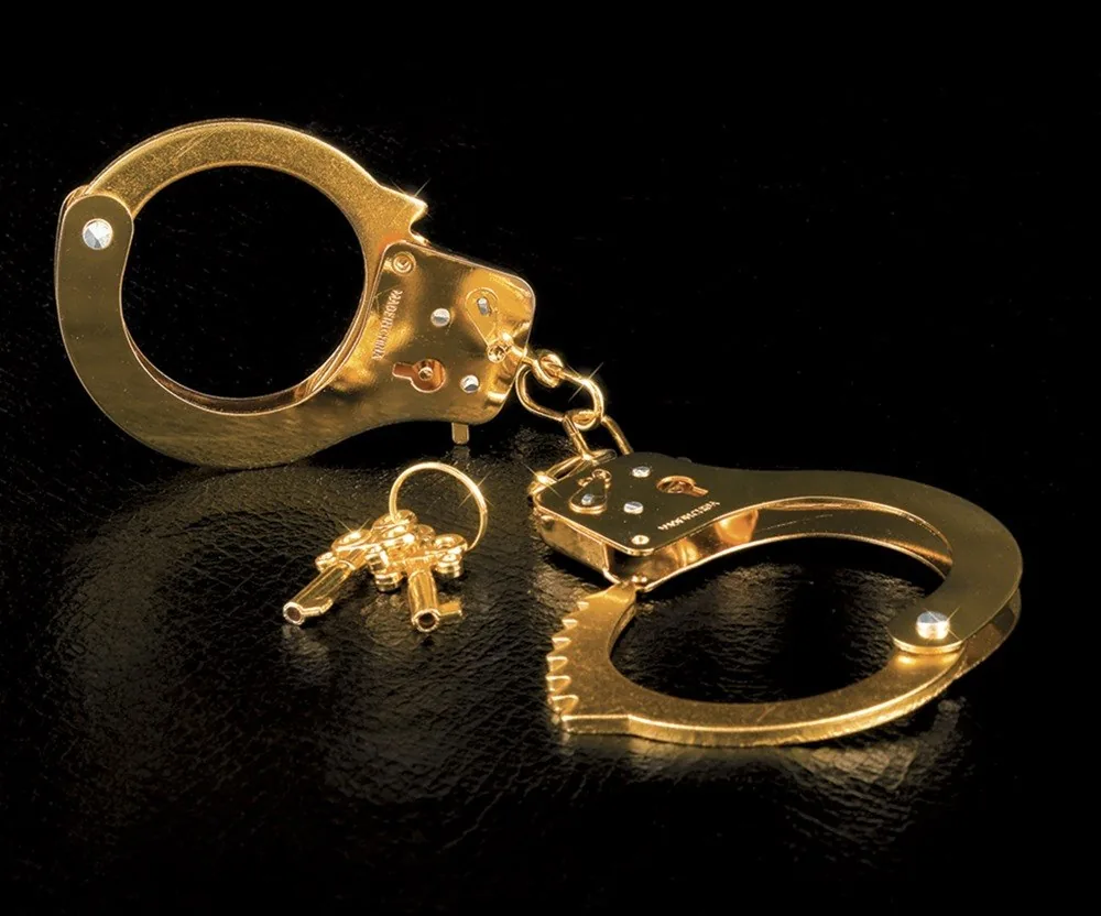 Gold Metal Cuffs – zlaté kovové putá – Obrázok 3