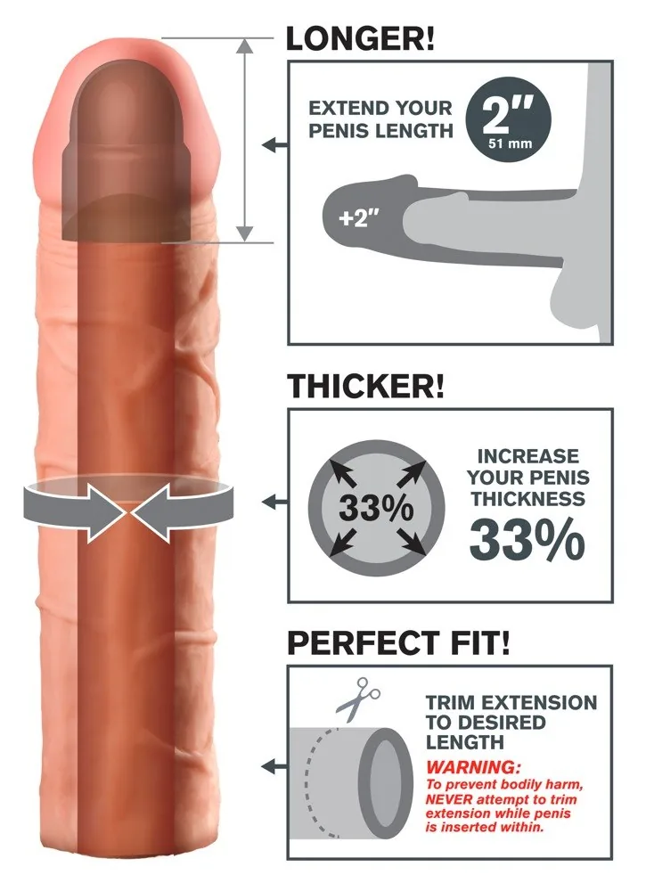Návlek na penis Perfect predĺženie 5,1 cm – Obrázok 4