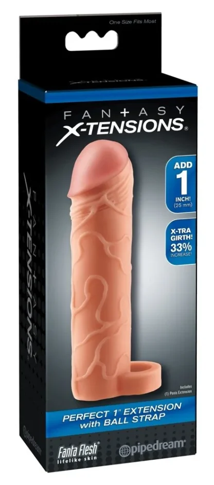 Návlek na penis Perfect s krúžkom, predĺženie 2,5 cm