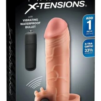 Vibračný návlek na penis Real Feel (+5,1 cm)