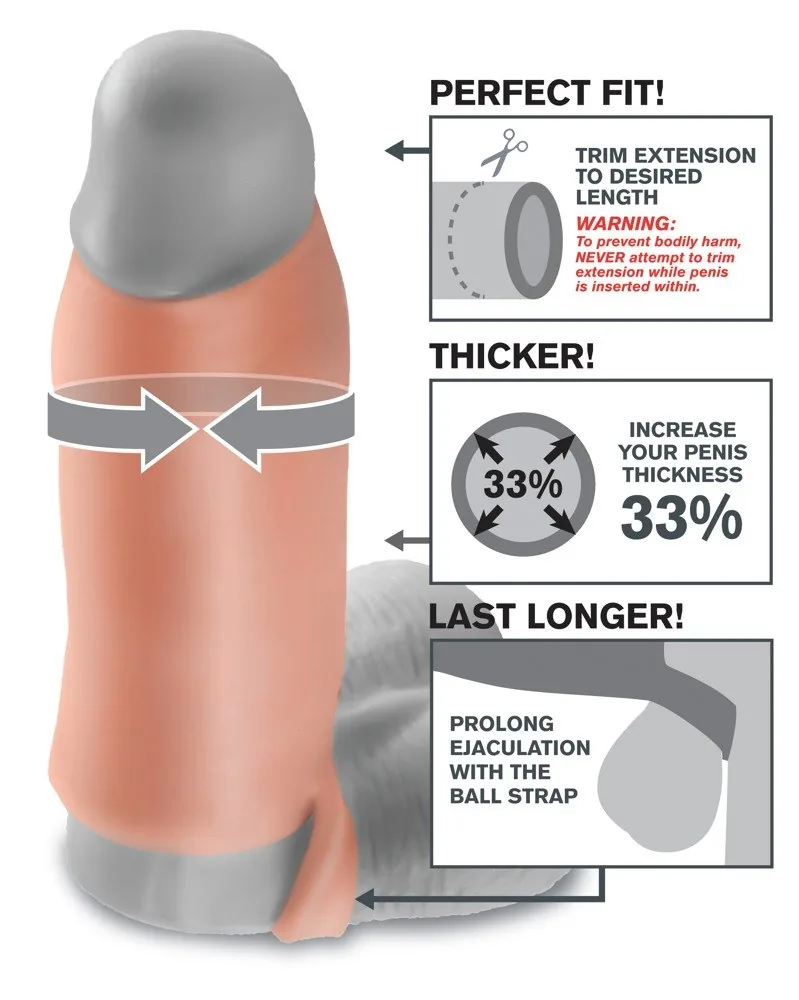 Návlek na penis Real Feel Enhancer XL – Obrázok 4