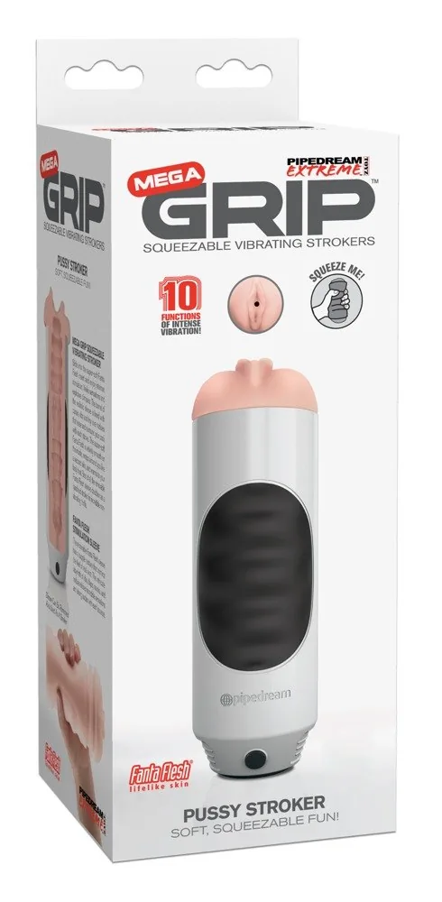 Vibračný masturbátor Pussy Stroker Mega Grip
