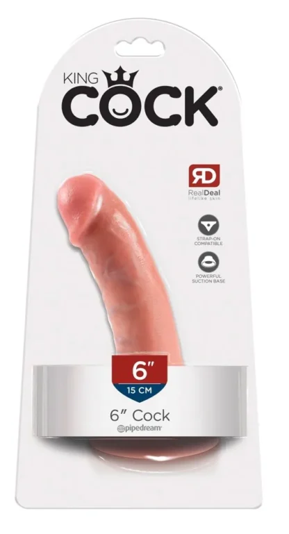Realistické dildo King Cock 17 cm, telová farba