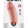 King Cock 8" dildo – telová farba