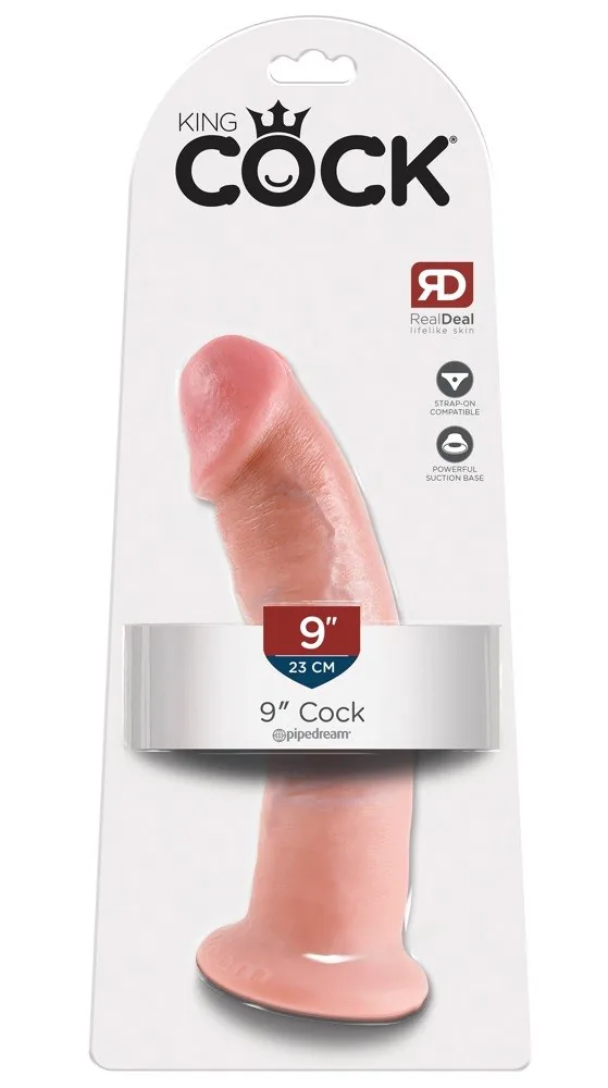 Realistické dildo King Cock 23 cm, telová farba