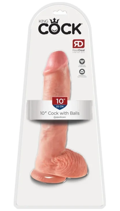 Realistické dildo King Cock so semenníkmi 26,7 cm