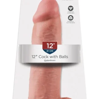 Realistické dildo King Cock so semenníkmi 30,5 cm