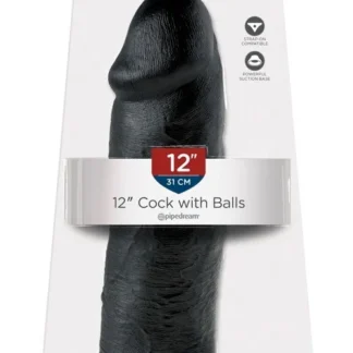 King Cock 12" dildo s varlatami – čierne