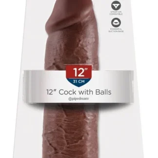 Realistické dildo 12" so semenníkmi