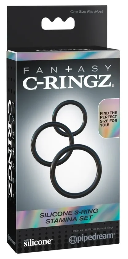 Silicone 3-Ring Stamina Set – sada 3 erekčných krúžkov