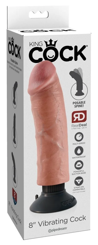 Vibračné dildo Vibrating Cock (8 palcov)