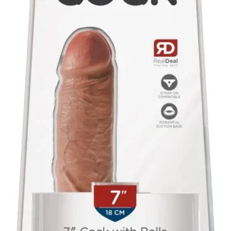 Realistické dildo 7" so semenníkmi