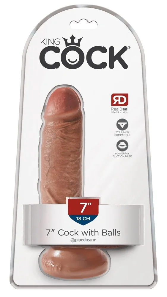 Realistické dildo 7" so semenníkmi