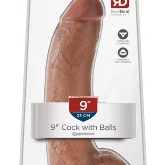 Realistické dildo 9" so semenníkmi