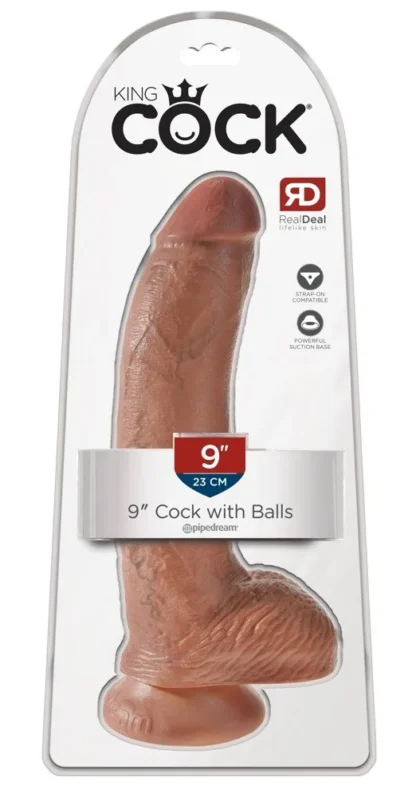 Realistické dildo 9" so semenníkmi