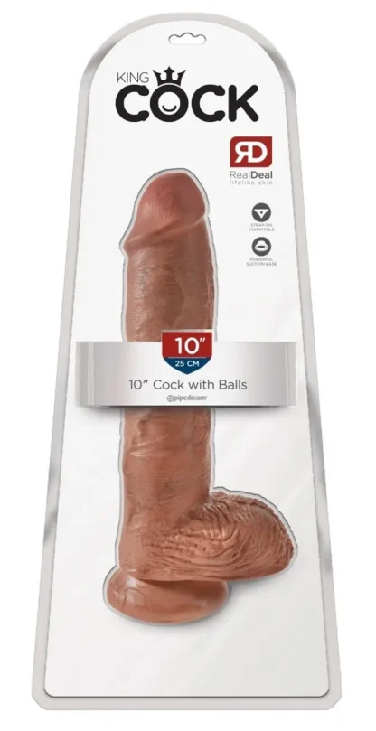 King Cock 10" dildo so semenníkmi – telové