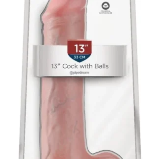Realistické XXL dildo 13" so semenníkmi