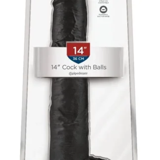 Realistické XXL dildo 14" so semenníkmi