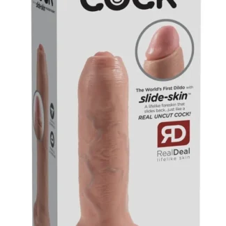 King Cock 6" dildo neobrezané – telové