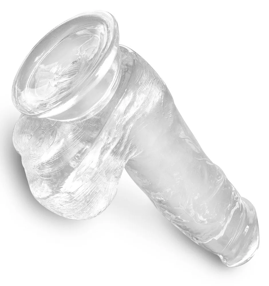 Cock with Balls 6 – priehľadné realistické dildo – Obrázok 4