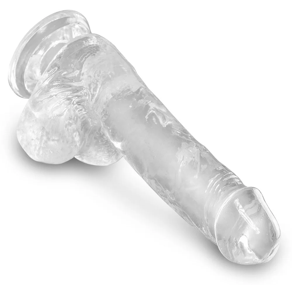 Cock with Balls 6 – priehľadné realistické dildo – Obrázok 5