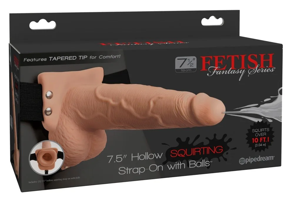 Fetish Fantasy dutý strap-on so striekaním 7,5″