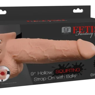 Fetish Fantasy dutý strap-on so striekaním 9″