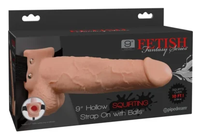 Fetish Fantasy dutý strap-on so striekaním 9″
