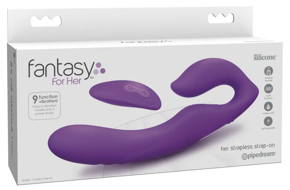 Bezpopruhové vibračné dildo Her Ultimate