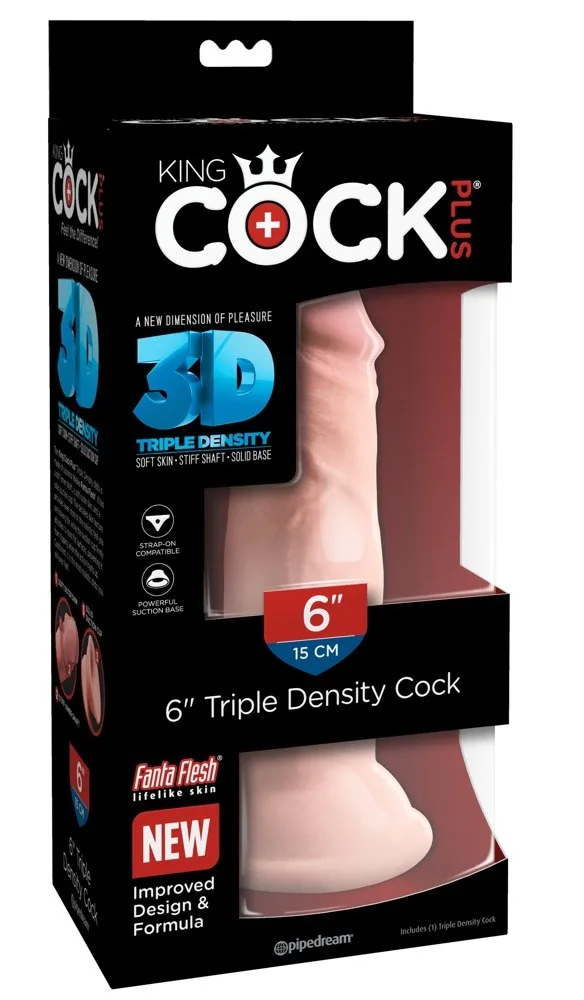 Realistické dildo King Cock Plus 6" Triple Density