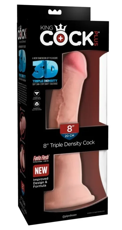 Realistické dildo King Cock Plus 8" Triple Density