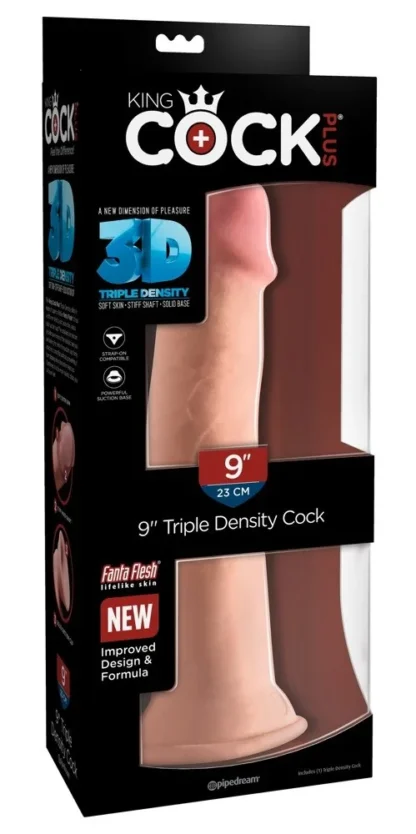 Realistické dildo 9" Triple Density