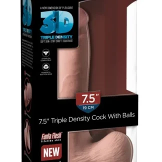 Triple Density Cock 7,5" – realistické dildo so semenníkmi
