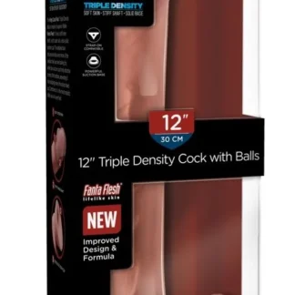Realistické XXL dildo 12" Triple Density so semenníkmi