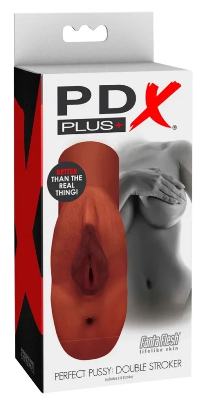 Perfect Pussy Double Stroker (hnedá)