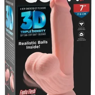 Realistické dildo King Cock Plus s hojdavými semenníkmi