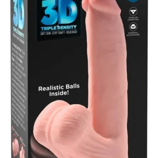 Realistické dildo King Cock Plus s hojdavými semenníkmi