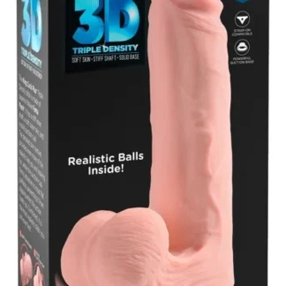 Realistické dildo King Cock Plus s hojdavými semenníkmi