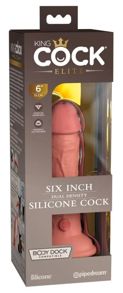 King Cock Elite 6" dildo z dvojhustotného silikónu