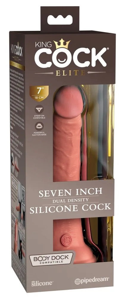 King Cock Elite 7" dildo z dvojhustotného silikónu