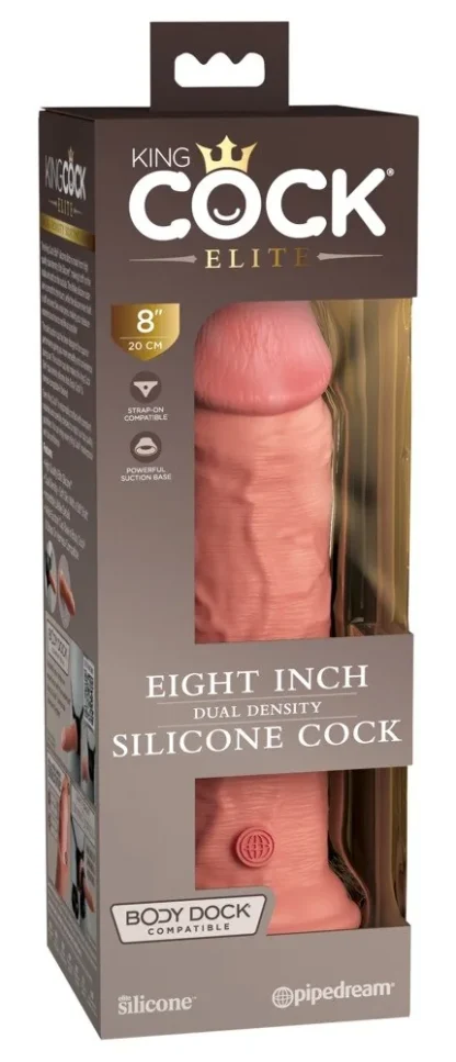 King Cock Elite 8" dildo z dvojhustotného silikónu
