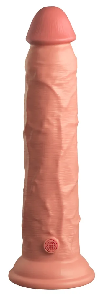 King Cock Elite 9" vibračné dildo z dvojhustotného silikónu s diaľkovým ovládaním – Obrázok 3