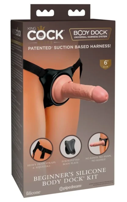 Beginner's Silicone Body Dock Kit – strap-on set s dildom