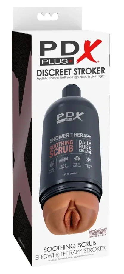 PDX Plus Shower Therapy Soothing Scrub – masturbátor v štýle šampónu