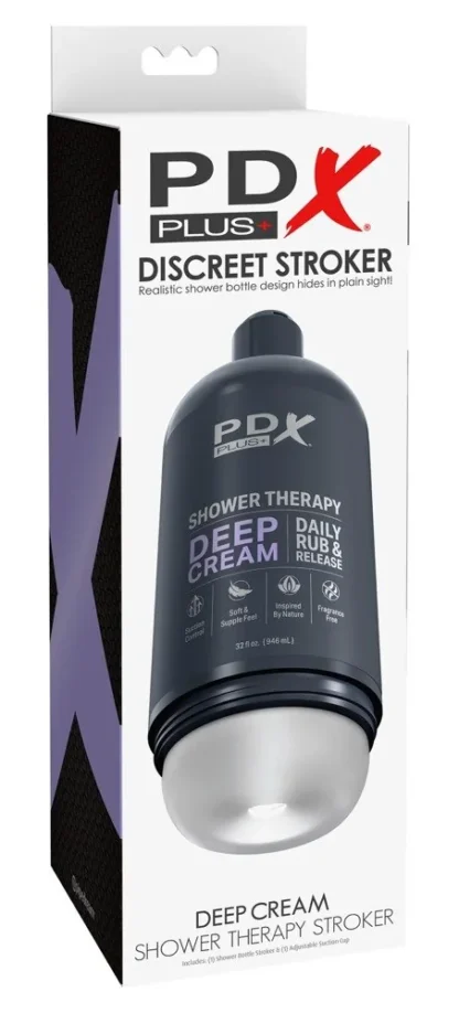 PDX Plus Shower Therapy Deep Cream – diskrétny masturbátor