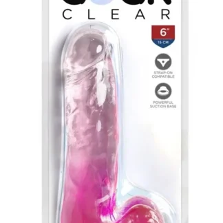 King Cock Clear 6" priehľadné dildo so semenníkmi